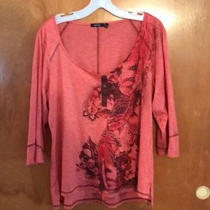 Apt 9 orange/red top